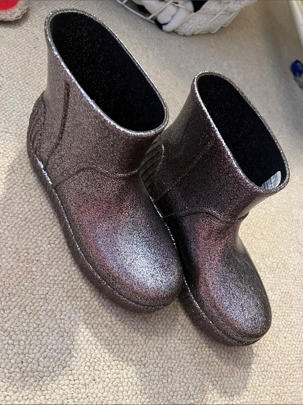 Ugh Sparkly Metallic Glitter Rain Boots